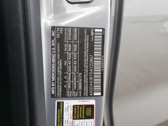 2016 MERCEDES-BENZ GLE 350 - 4JGDA5JB7GA722867