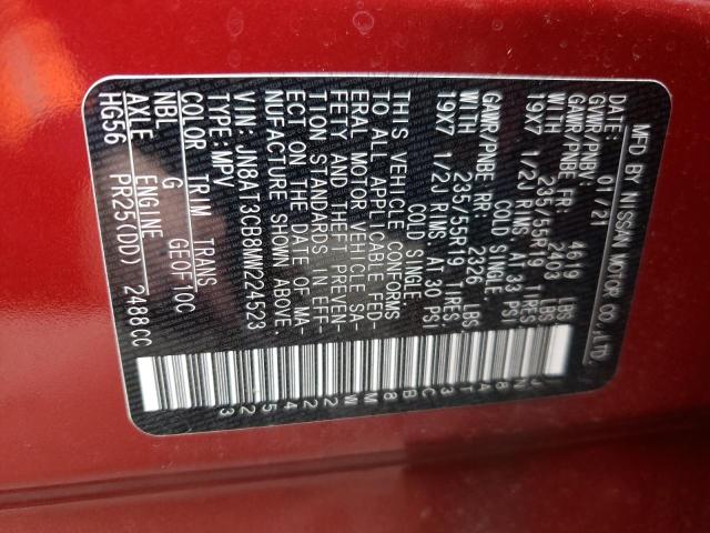 2021 NISSAN ROGUE SL JN8AT3CB8MW224523