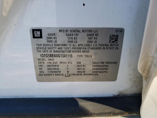 2016 GMC CANYON 1GTG5BEAXG1341116