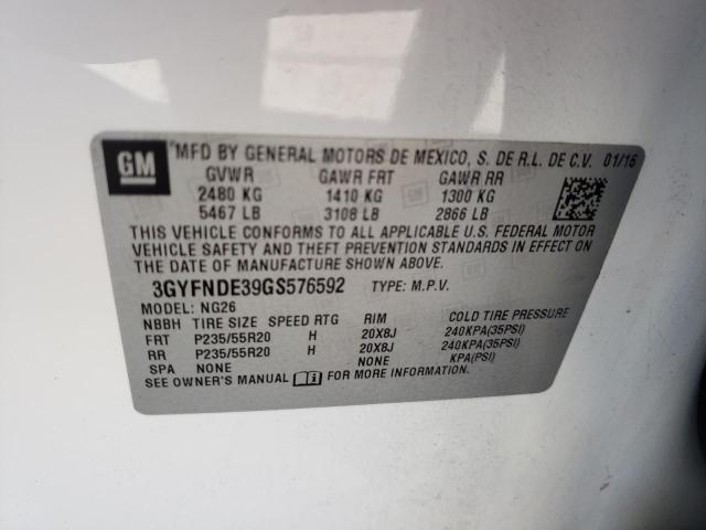CADILLAC SRX 2016 WHITE Photo 10