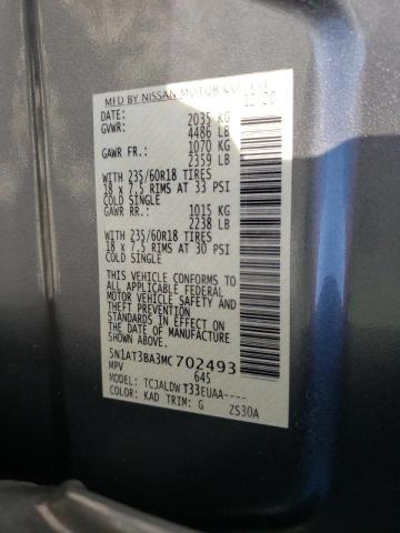 5N1AT3BA3MC702493 Nissan Rogue Sv 2021. Фото: 9