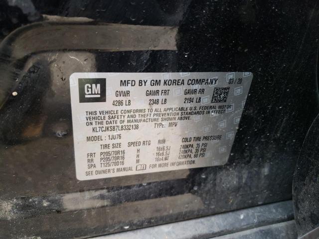 2020 CHEVROLET TRAX LS KL7CJKSB7LB332138