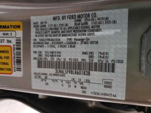 2020 LINCOLN MKZ RESERV 3LN6L5F98LR601838