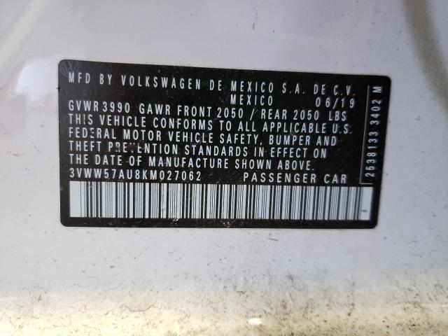 2019 VOLKSWAGEN GOLF S - 3VWW57AU8KM027062
