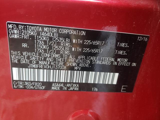 2017 TOYOTA RAV4 LE - JTMBFREV0HJ137008