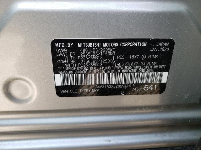 2020 MITSUBISHI OUTLANDER JA4AZ3A3XLZ029116