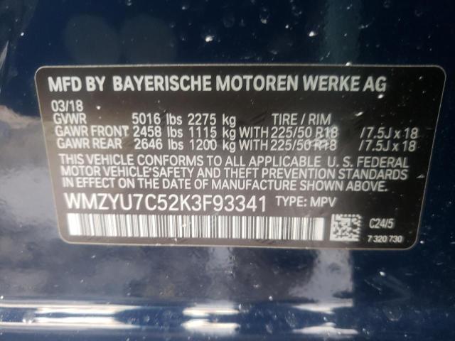 2019 MINI COOPER S E WMZYU7C52K3F93341