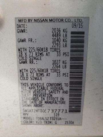 5N1AT2MT8GC737771 Nissan Rogue S 2016. Фото: 9