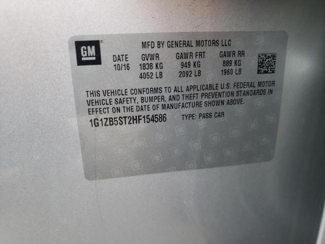 2017 CHEVROLET MALIBUE 1G1ZB5ST2HF154586