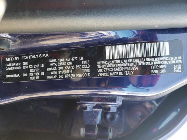 2017 FIAT 500X POP ZFBCFXABXHP515954