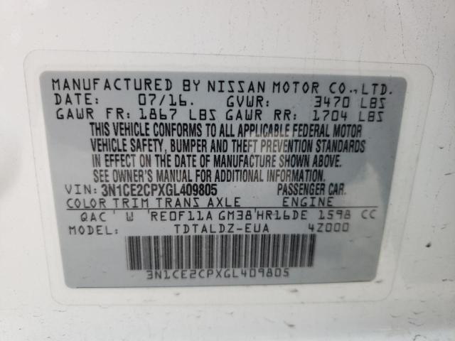 3N1CE2CPXGL409805 Nissan Versa Note 2016. Фото: 9