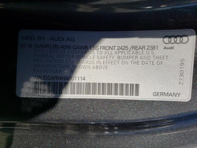 2017 AUDI A5 SPORT WAUD2AFR4HA001114