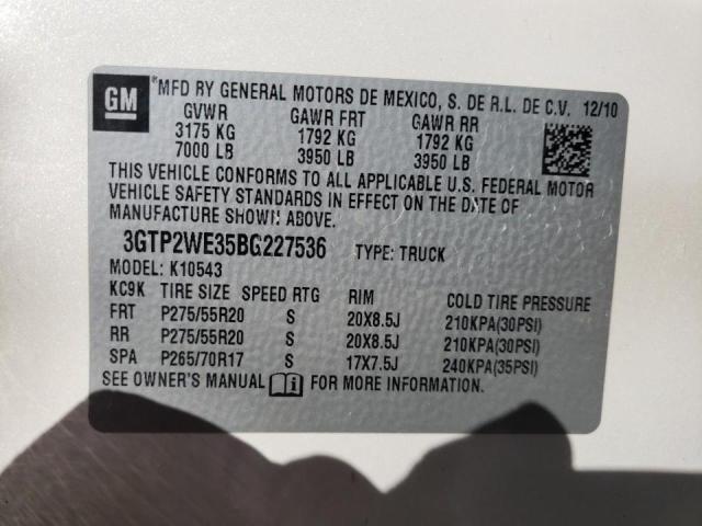 3GTP2WE35BG227536 Gmc Sierra K15 2011. Фото: 9