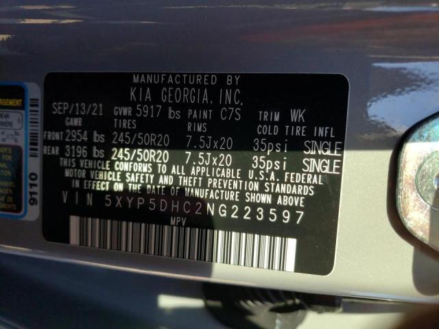 5XYP5DHC2NG223597 KIA Telluride Sx