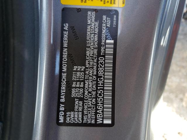 2017 BMW 650 I WBA6H5C51HGJ88230