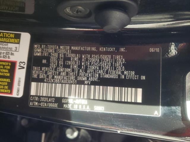 2010 TOYOTA VENZA - 4T3ZK3BB7AU030451