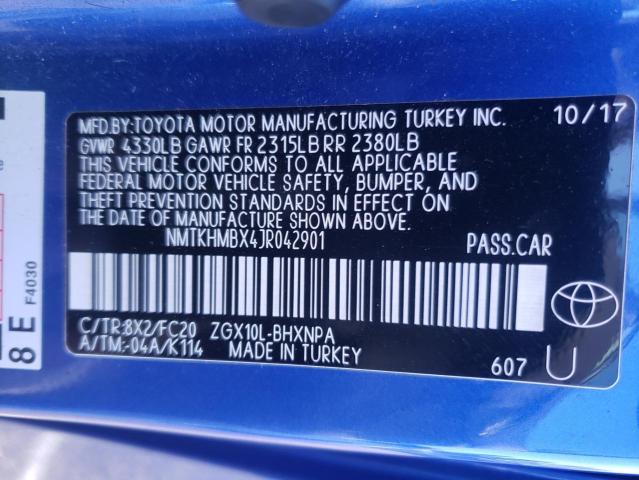 2018 TOYOTA CH-R NMTKHMBX4JR042901