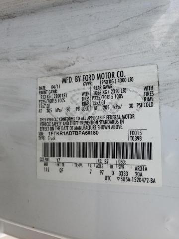2011 FORD RANGER - 1FTKR1AD7BPA60180