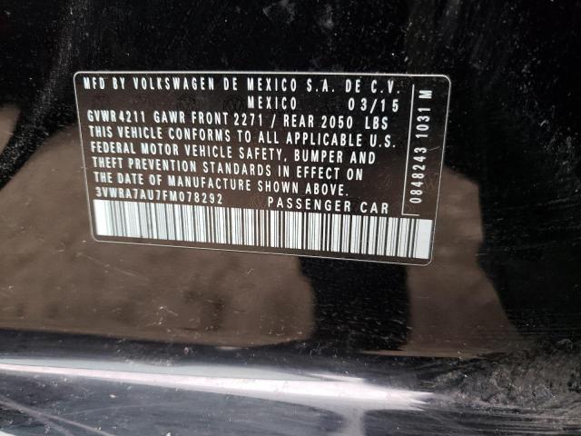 2015 VOLKSWAGEN GOLF TDI 3VWRA7AU7FM078292