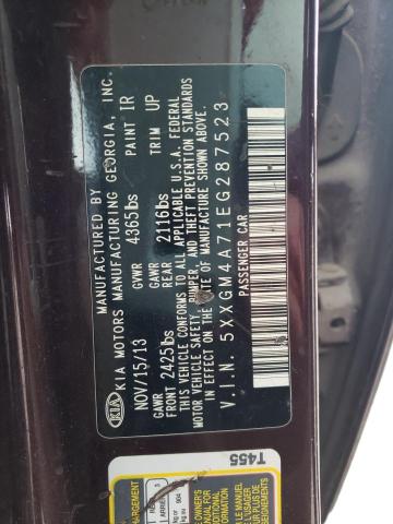 5XXGM4A71EG287523 Kia Optima Lx 2014. Фото: 9