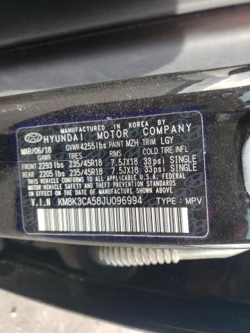 2018 HYUNDAI KONA LIMIT KM8K3CA58JU096994
