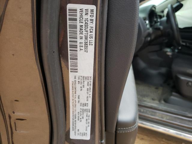 2021 DODGE DURANGO PU 1C4SDJFT0MC683567