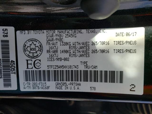 2017 TOYOTA TACOMA DOU 5TFCZ5AN5HX101743