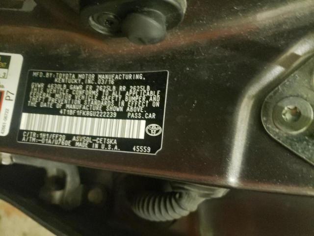 2016 TOYOTA CAMRY LE/X 4T1BF1FK8GU222239