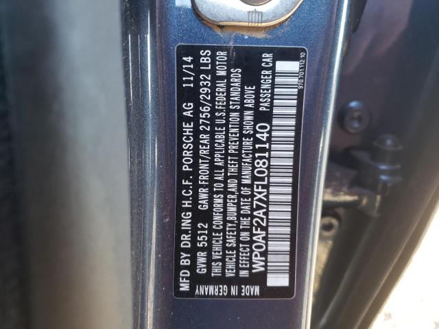 2015 PORSCHE PANAMERA G WP0AF2A7XFL081140