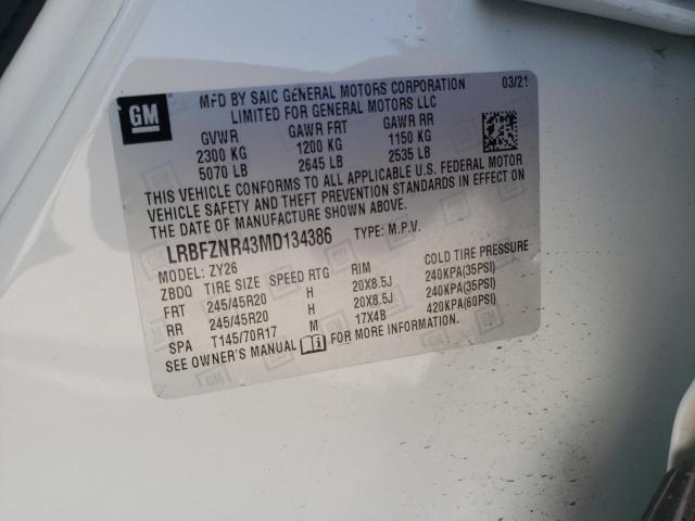 2021 BUICK ENVISION E LRBFZNR43MD134386