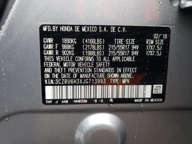 3CZRU6H3XJG713993 Honda Hr-V Lx 2018. Фото: 9