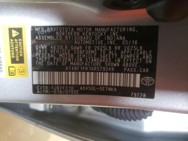 2016 TOYOTA CAMRY LE - 4T4BF1FK1GR579249