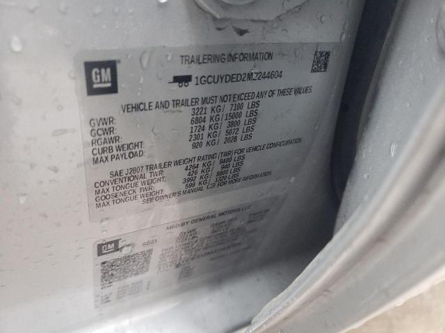 2021 CHEVROLET SILVERADO 1GCUYDED2MZ244604