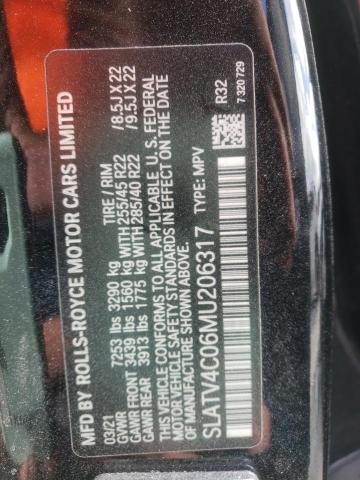 2021 ROLLS-ROYCE CULLINAN SLATV4C06MU206317