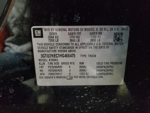 3GTU2NEC3HG466475 Gmc Sierra K15 2017. Фото: 9