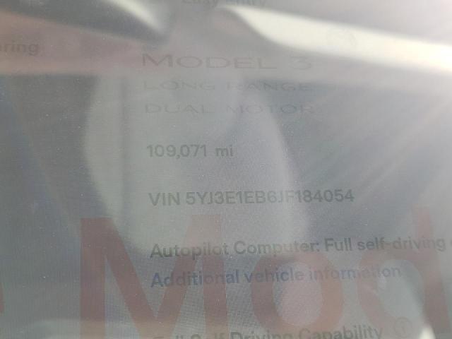 2018 TESLA MODEL 3 5YJ3E1EB6JF184054
