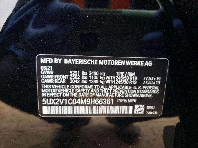 2021 BMW X4 XDRIVE3 5UX2V1C04M9H66361