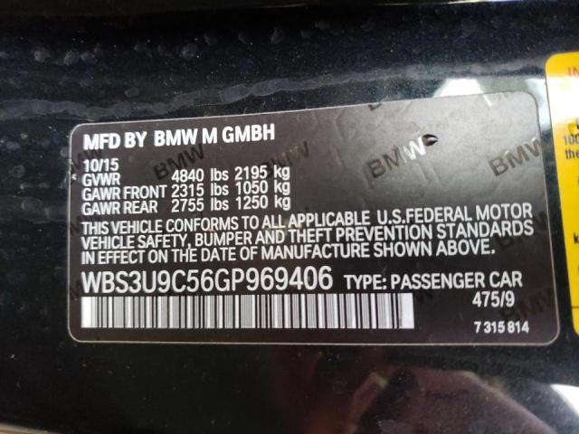 2016 BMW M4 WBS3U9C56GP969406