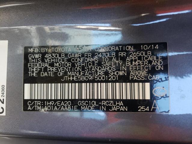 2015 LEXUS RC 350 JTHHE5BC9F5001201