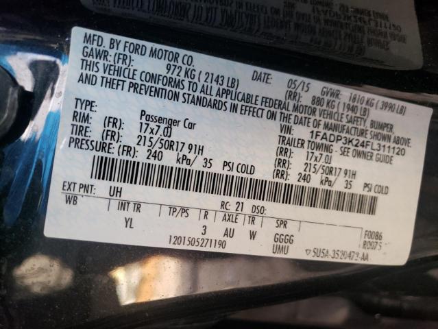 2015 FORD FOCUS SE 1FADP3K24FL311120