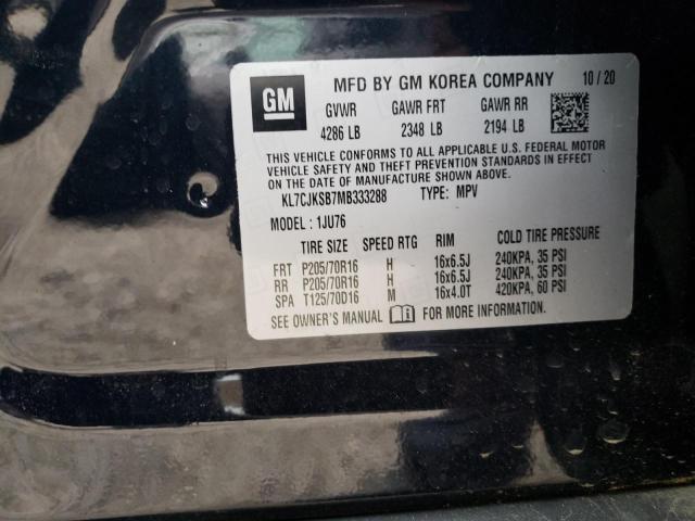 2021 CHEVROLET TRAX LS - KL7CJKSB7MB333288