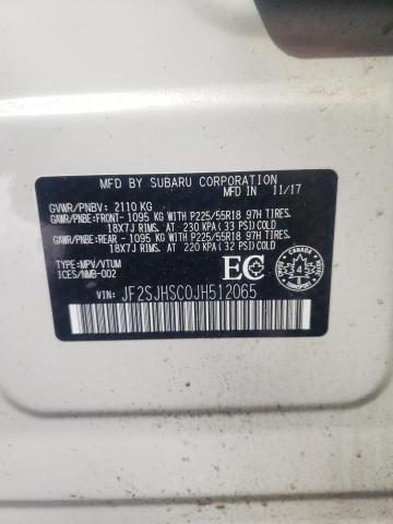 2018 SUBARU FORESTER 2 - JF2SJHSC0JH512065