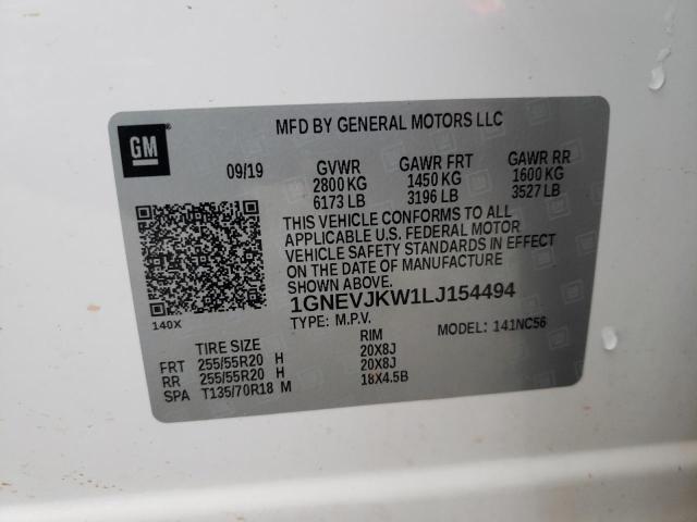 2020 CHEVROLET TRAVERSE R 1GNEVJKW1LJ154494