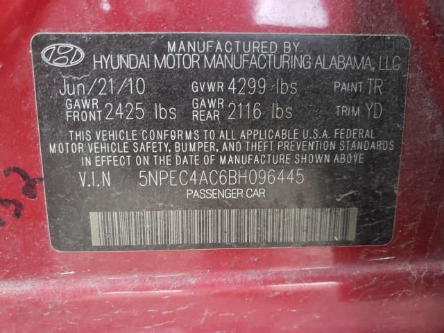 2011 HYUNDAI SONATA SE - 5NPEC4AC6BH096445