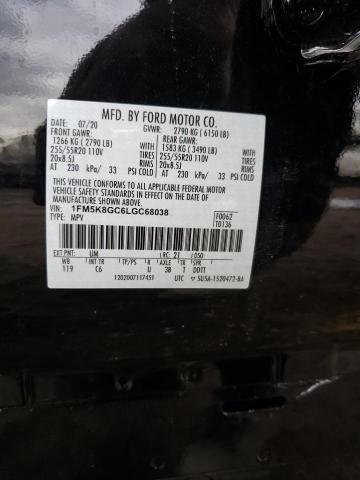 2020 FORD EXPLORER S 1FM5K8GC6LGC68038