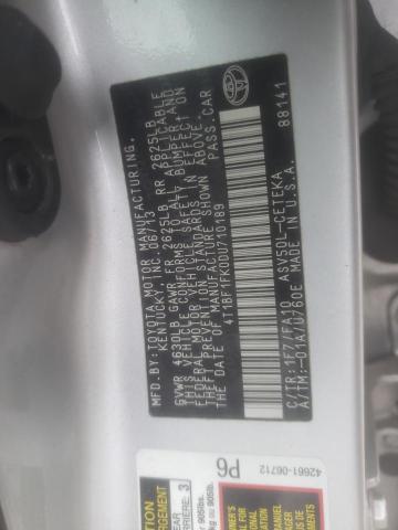 2013 TOYOTA CAMRY L - 4T1BF1FK0DU710189