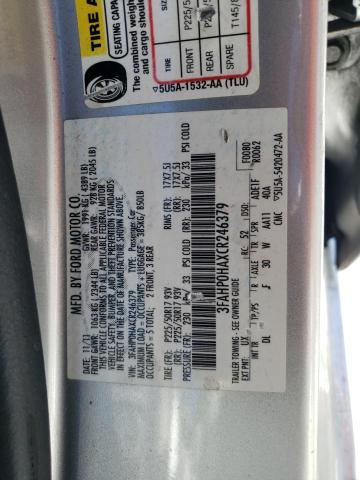 2012 FORD FUSION SE - 3FAHP0HAXCR246379