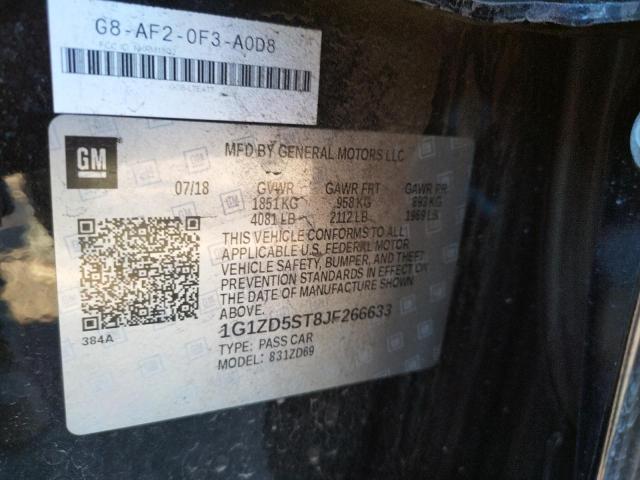 2018 CHEVROLET MALIBU LT 1G1ZD5ST8JF266633