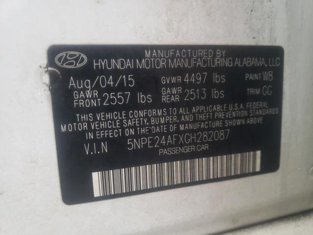 5NPE24AFXGH282087 Hyundai Sonata Se 2016. Фото: 9