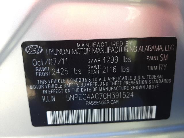 5NPEC4AC7CH391524 Hyundai Sonata Se 2012. Фото: 9